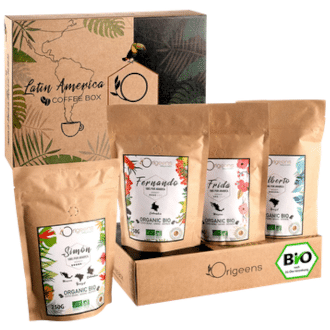 ORIGEENS Bio-Kaffeebohnen-Probierset | Vier Kaffees statt einer Standardsorte