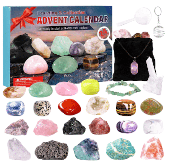 Kinder-Adventskalender mit Kristallen