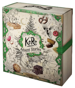Adventskalender von KoRo 2026 mit veganen Süßigkeiten und Riegeln
