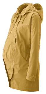 Bio-Umstandsregenjacke/Babytragejacke von Mamalila in Senfgelb ohne PFC