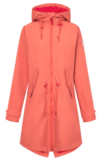 Knalliger Damen-Regenmantel in schmaler Passform ohne pfc