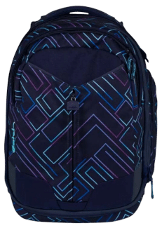 Ergonomischer Schulrucksack aus recyceltem Polyester mit Muster