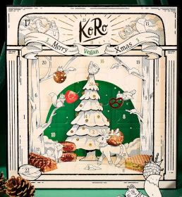 KoRo Adventskalender mit veganen Süßigkeiten, Früchten und salzigen Snacks, 2025
