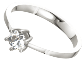 Eleganter Verlobungsring von ringladen.de aus Recyclinggold und lab-grown Diamant