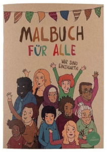 Integratives Malbuch zu Hautfarben, Religionen, Vielfalt