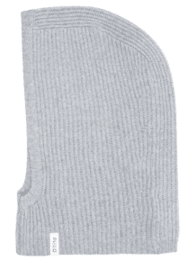 Graue Balaklava aus recyceltem Kaschmir, unisex