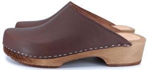 Klassiche Leder-Holzclog für Männer mit kleinem Absatz | me&myClogs