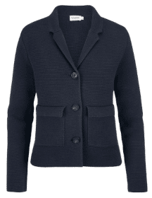 Dunkelblauer Strickblazer von hessnatur