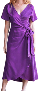 Lila Partykleid aus veganer Seide