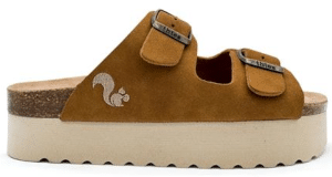 thies Sandalen Plateau Cognac