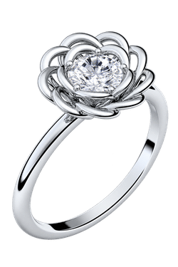 La petite Fleur | Blütenring mit klarem Zirkonia