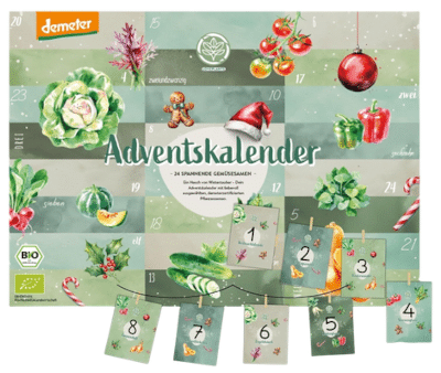Bio Saatgut Adventskalender 2026 von Demeter