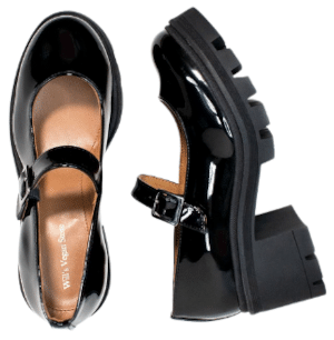 Will's Vegan Store Track Sole in Schwarz Lack